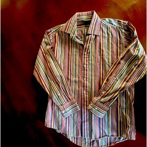 Men’s Paul Smith classic striped button down shirt.
